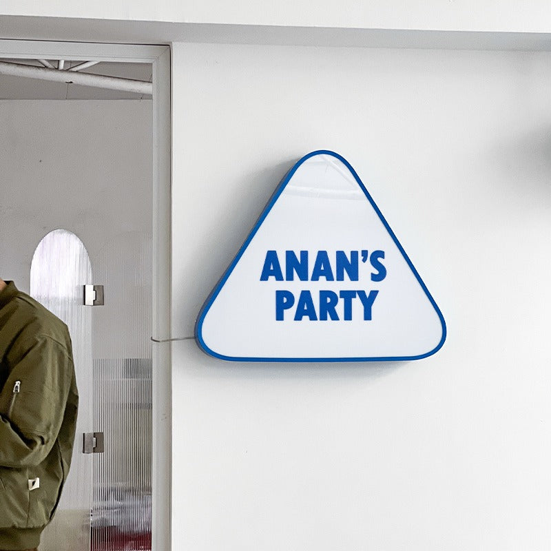 Triangle Acrylic Light Box with Baked Enamel Finish