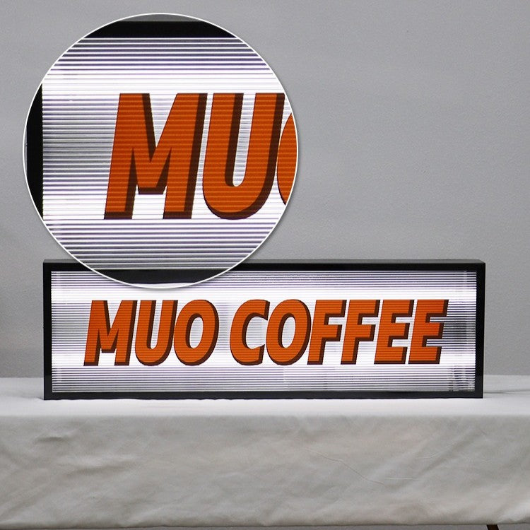 Storefront Lightbox | Wave Pattern Acrylic – LED Backlighting Contemporary Look