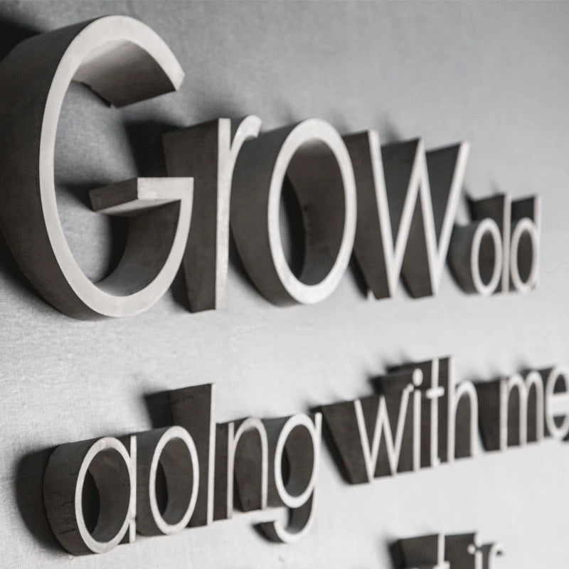 Frosted Stone Signage|Plexiglass - Industrial Chic