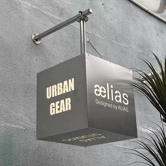 Outdoor Signage | 304 Stainless — Modern Architectural Light Box