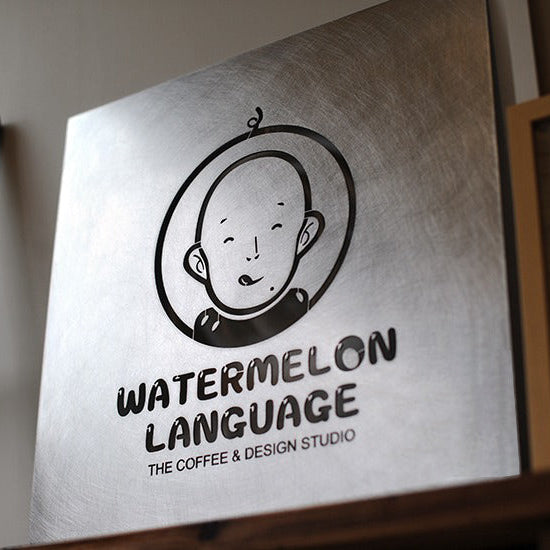 Side view of a 3mm thick solid stainless steel sign showing the heavy-duty quality and industrial aesthetic