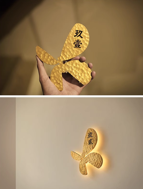 Custom Hammered Brass Sign – Etched or Cut-Out Logo Business Plaque