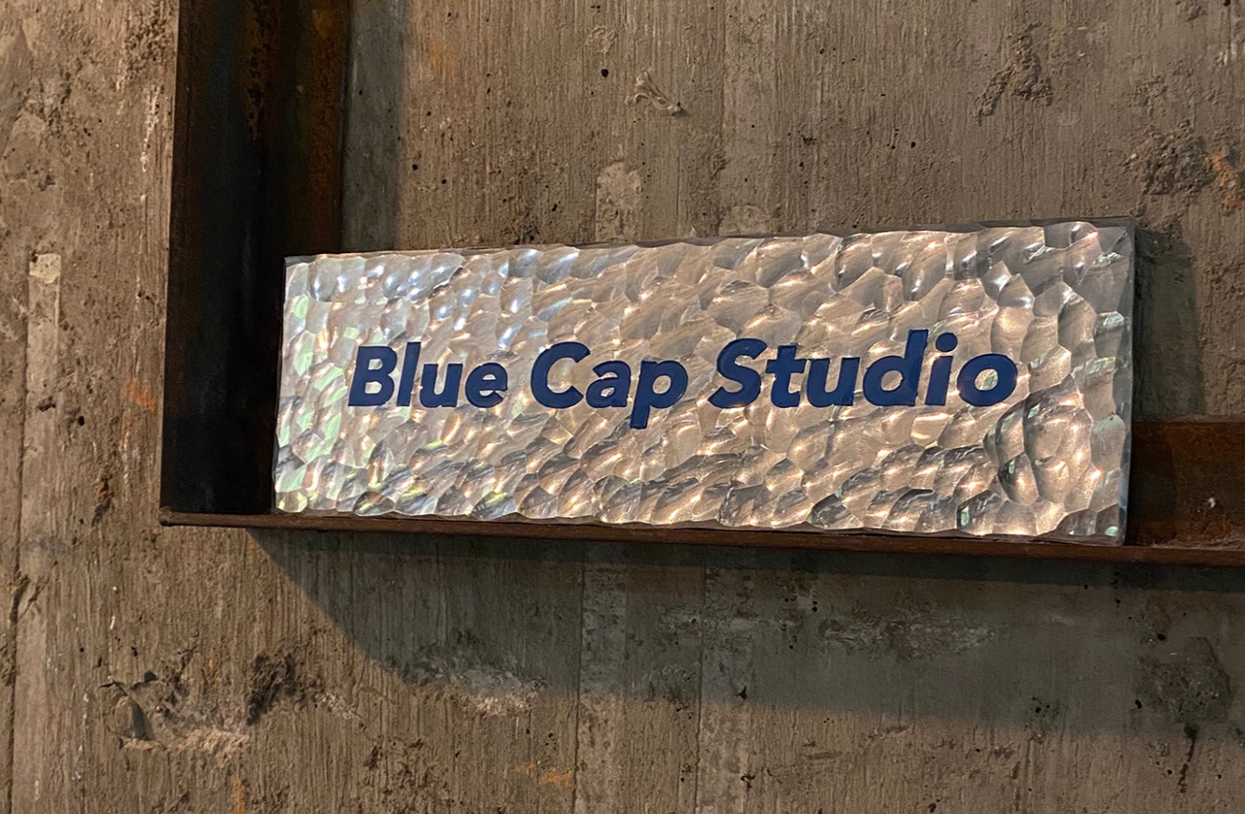Custom Hammered Aluminum Business Sign – Modern Etched Plaque for Storefront, Studio, or Café