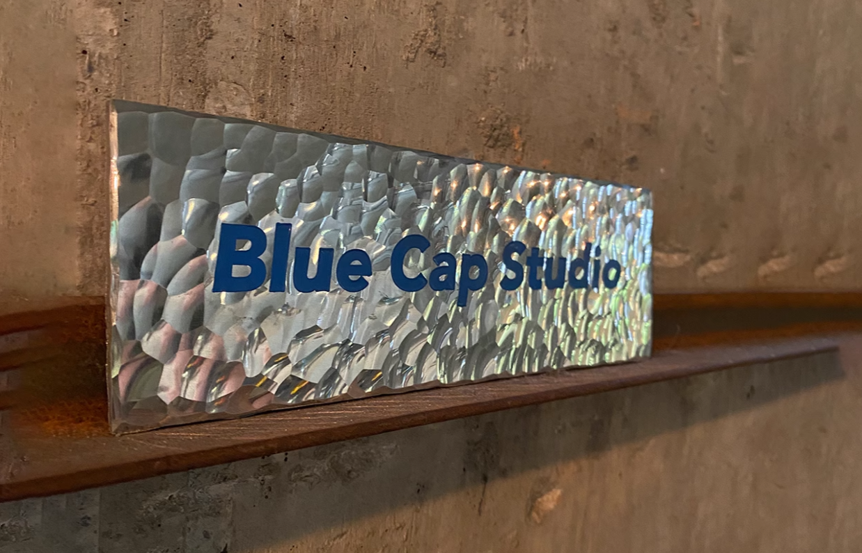 Custom Hammered Aluminum Business Sign – Modern Etched Plaque for Storefront, Studio, or Café