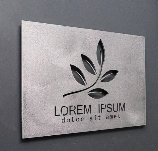 Custom Hammered Aluminum Plaque