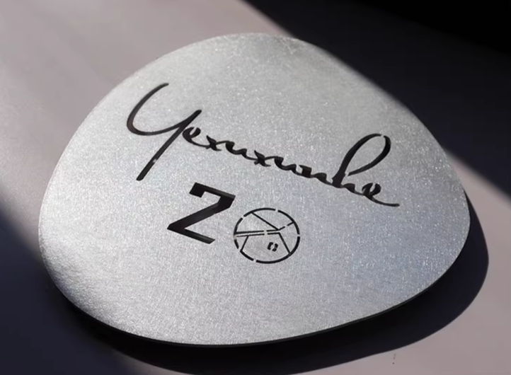 Custom Hammered Aluminum Business Sign – Modern Etched Plaque for Storefront, Studio, or Café