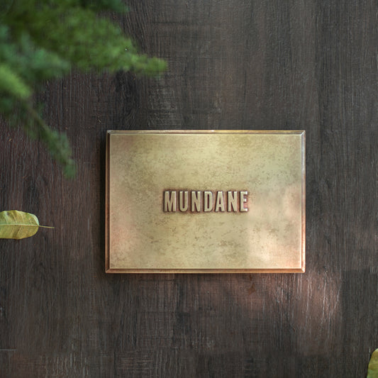 Custom Antique Brass Door Sign – 3D Relief Boutique Nameplate for Business or Home