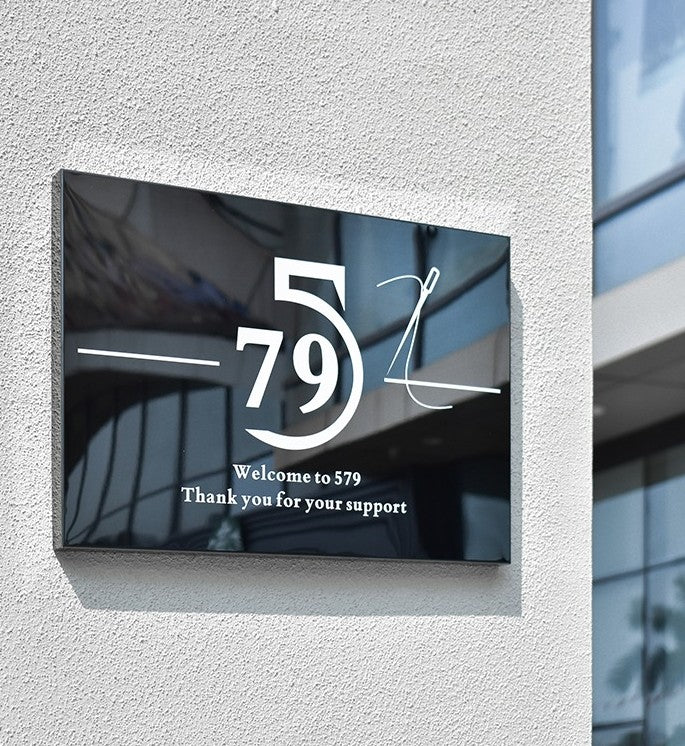 Mirror Stainless Steel Storefront Sign – UV Printed Business Hours & Logo Display Plate