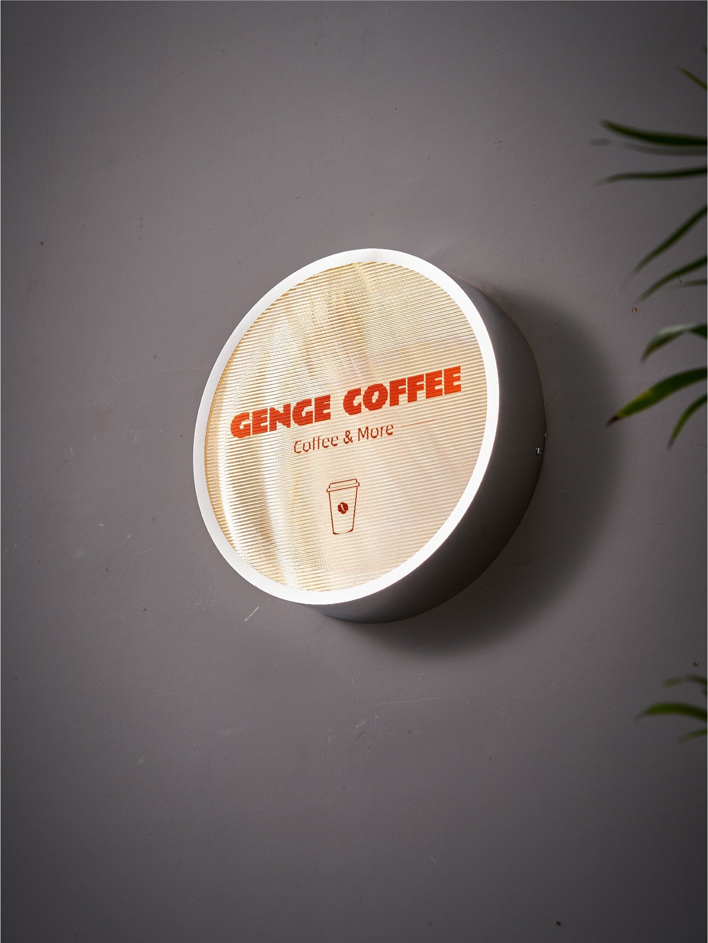 Storefront Branding Panel | Ripple Acrylic – Soft LED Illumination