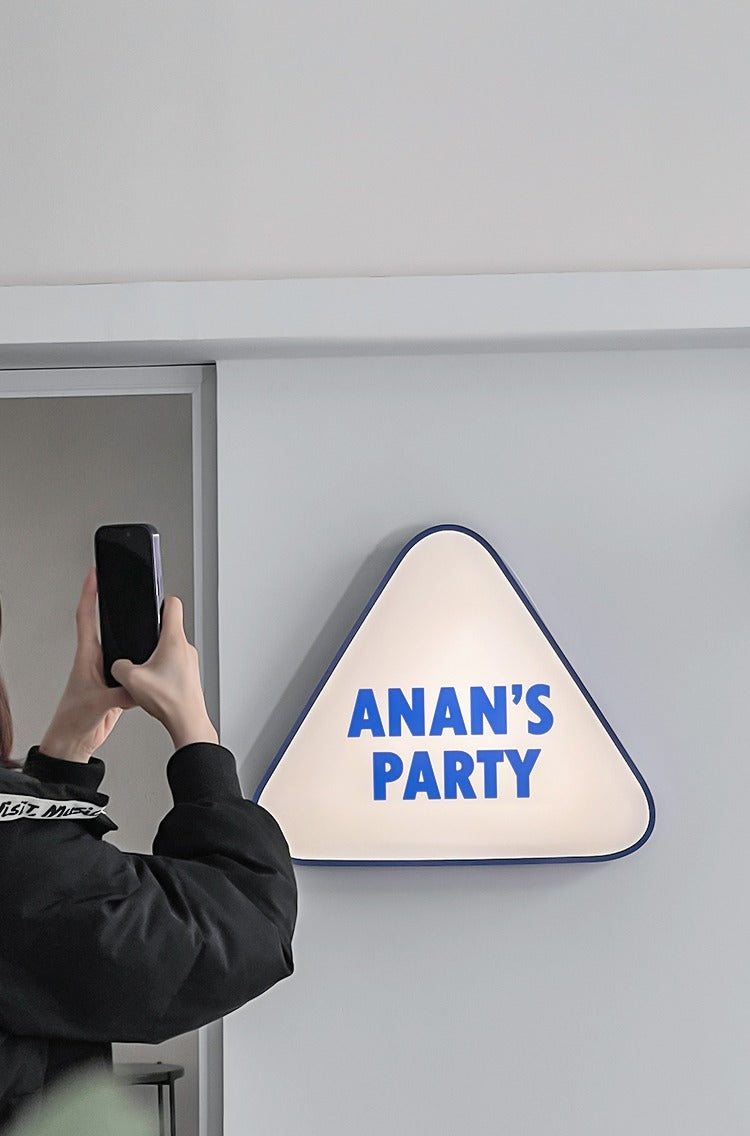 Creative Venue Sign | Triangular Acrylic – Sleek LED-Backlit Look