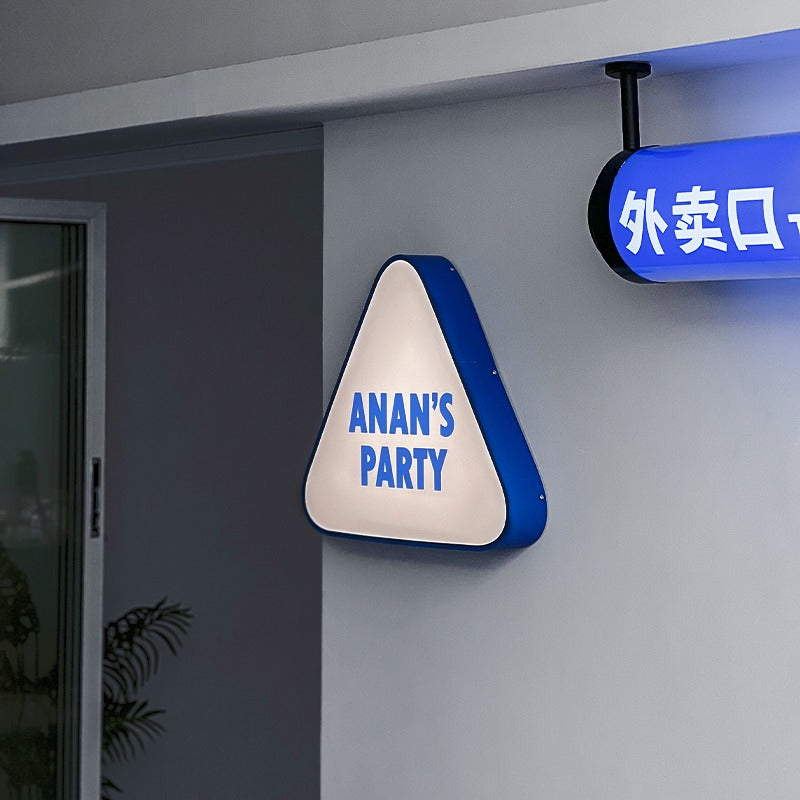 Creative Venue Sign | Triangular Acrylic – Sleek LED-Backlit Look