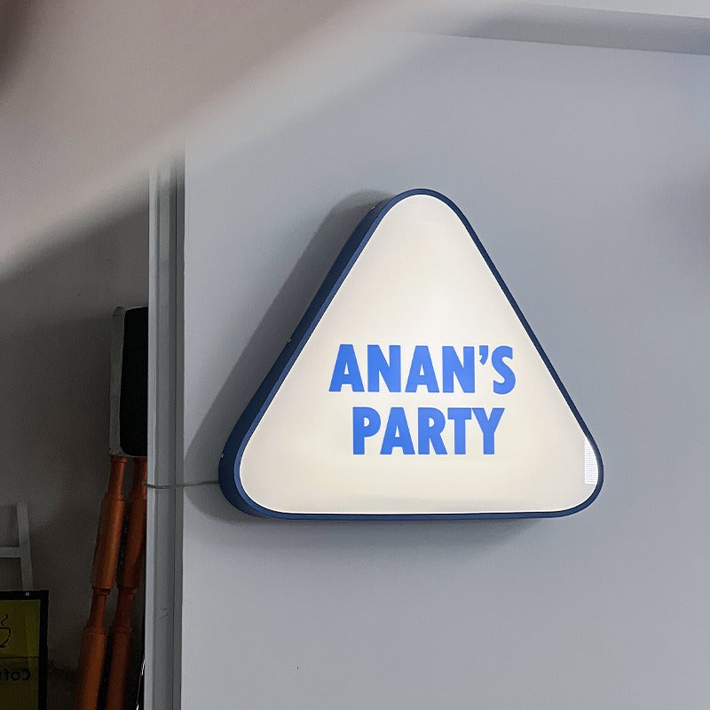 Creative Venue Sign | Triangular Acrylic – Sleek LED-Backlit Look