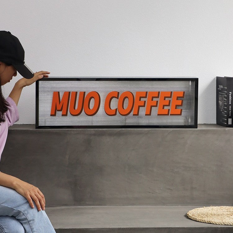 Storefront Lightbox | Wave Pattern Acrylic – LED Backlighting Contemporary Look