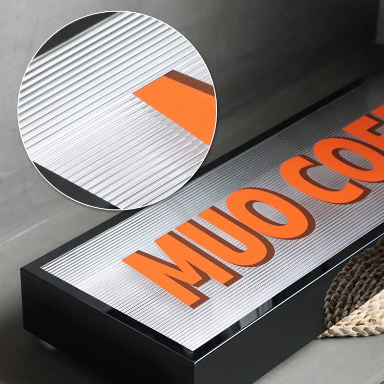Storefront Lightbox | Wave Pattern Acrylic – LED Backlighting Contemporary Look