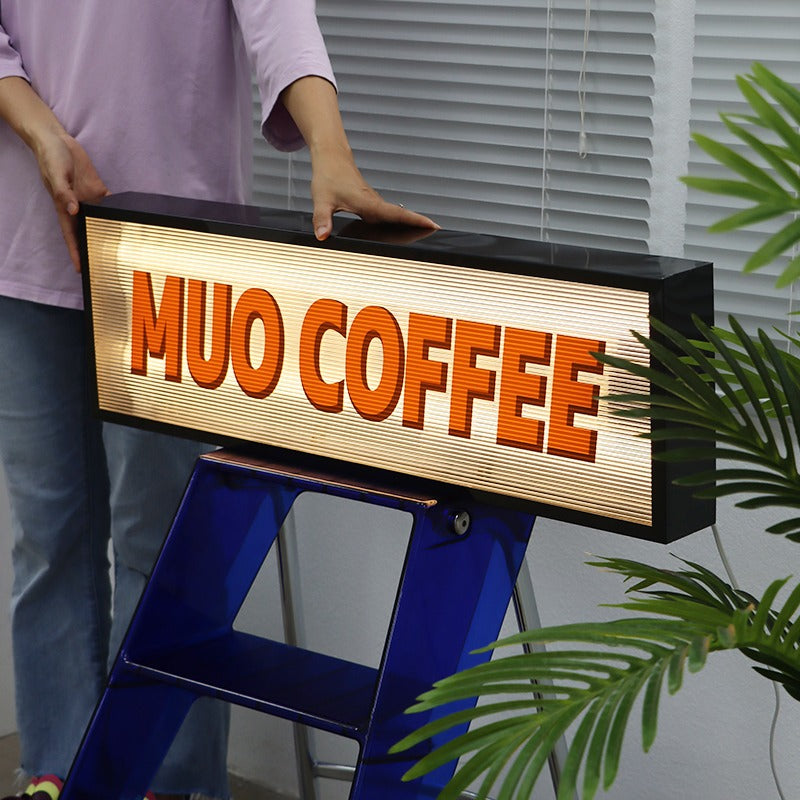 Storefront Lightbox | Wave Pattern Acrylic – LED Backlighting Contemporary Look