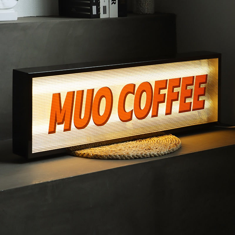 Storefront Lightbox | Wave Pattern Acrylic – LED Backlighting Contemporary Look