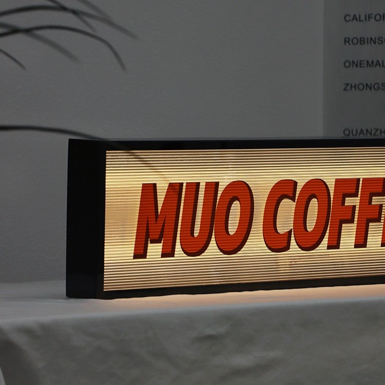 Storefront Lightbox | Wave Pattern Acrylic – LED Backlighting Contemporary Look