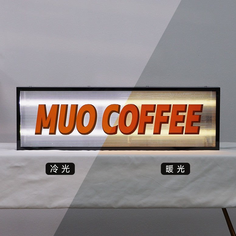 Storefront Lightbox | Wave Pattern Acrylic – LED Backlighting Contemporary Look