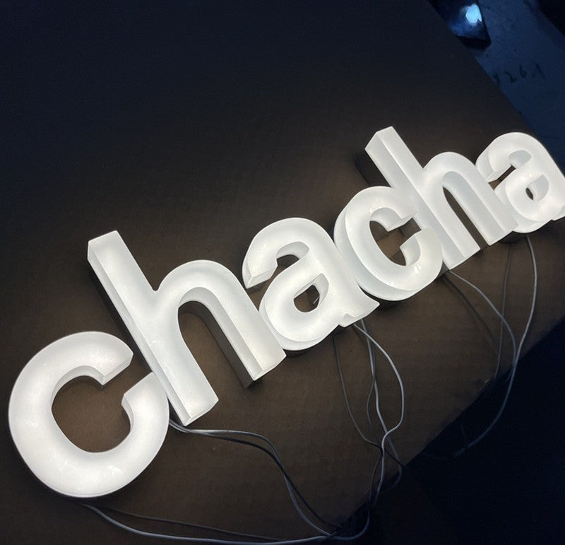 Custom 3D Letters | Acrylic & Stainless Steel – Sandblasted Matte Style