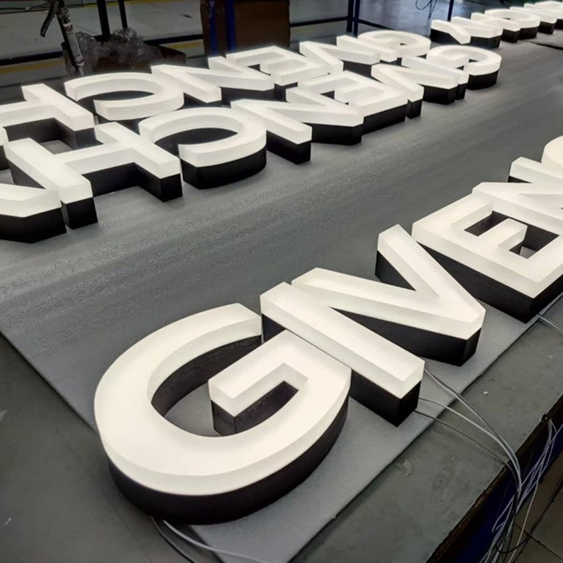 Custom 3D Letters | Acrylic & Stainless Steel – Sandblasted Matte Style