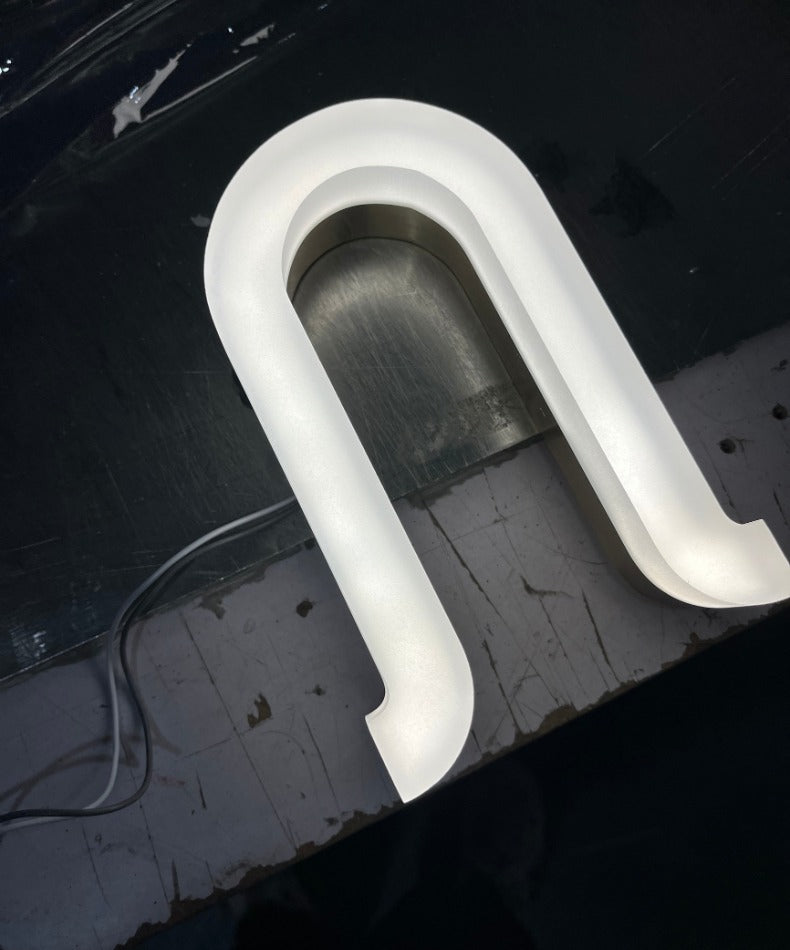 Custom 3D Letters | Acrylic & Stainless Steel – Sandblasted Matte Style