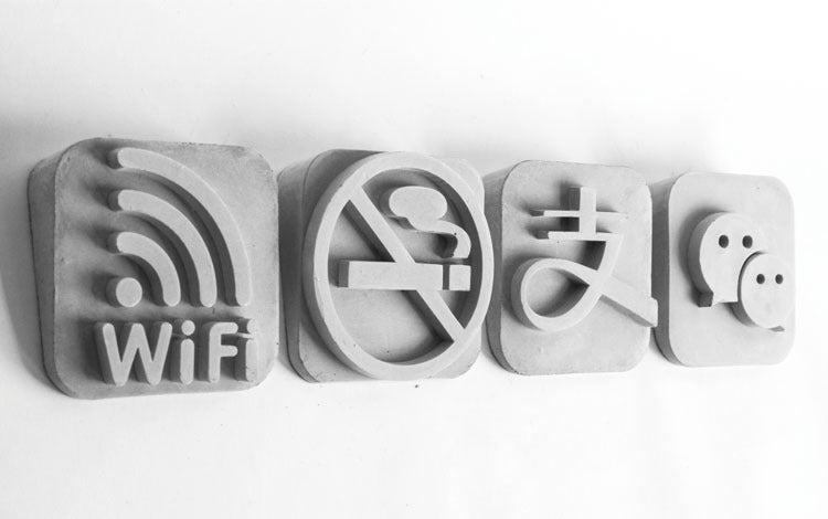 Frosted Stone Signage｜Plexiglass - Industrial Chic