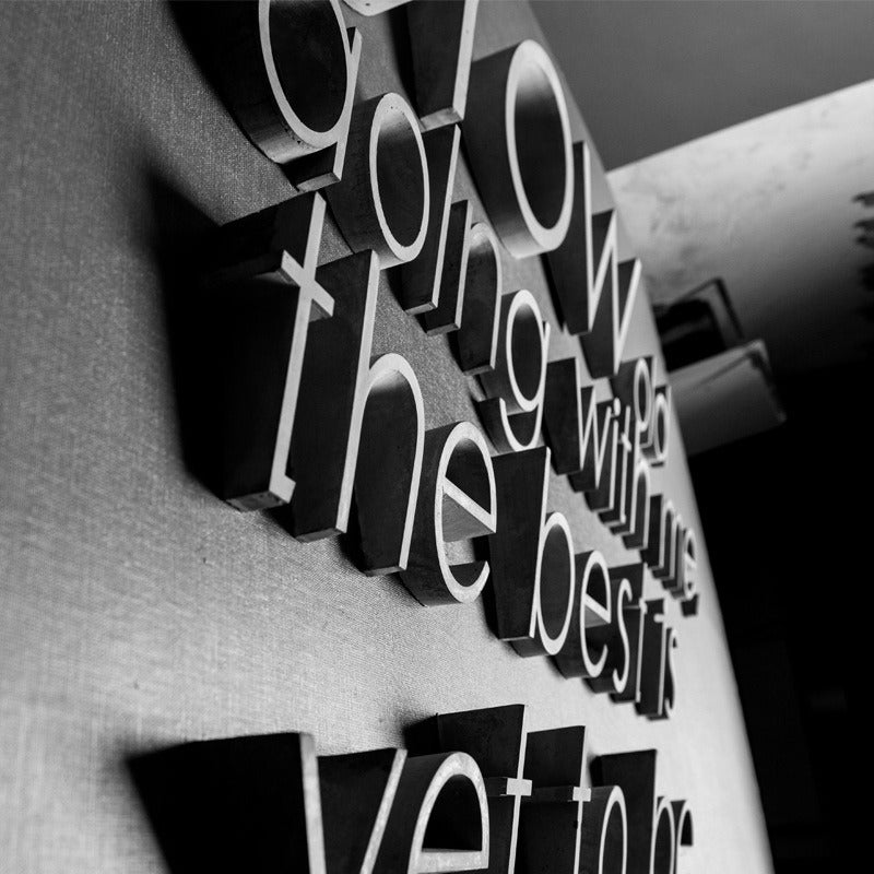 Frosted Stone Signage｜Plexiglass - Industrial Chic