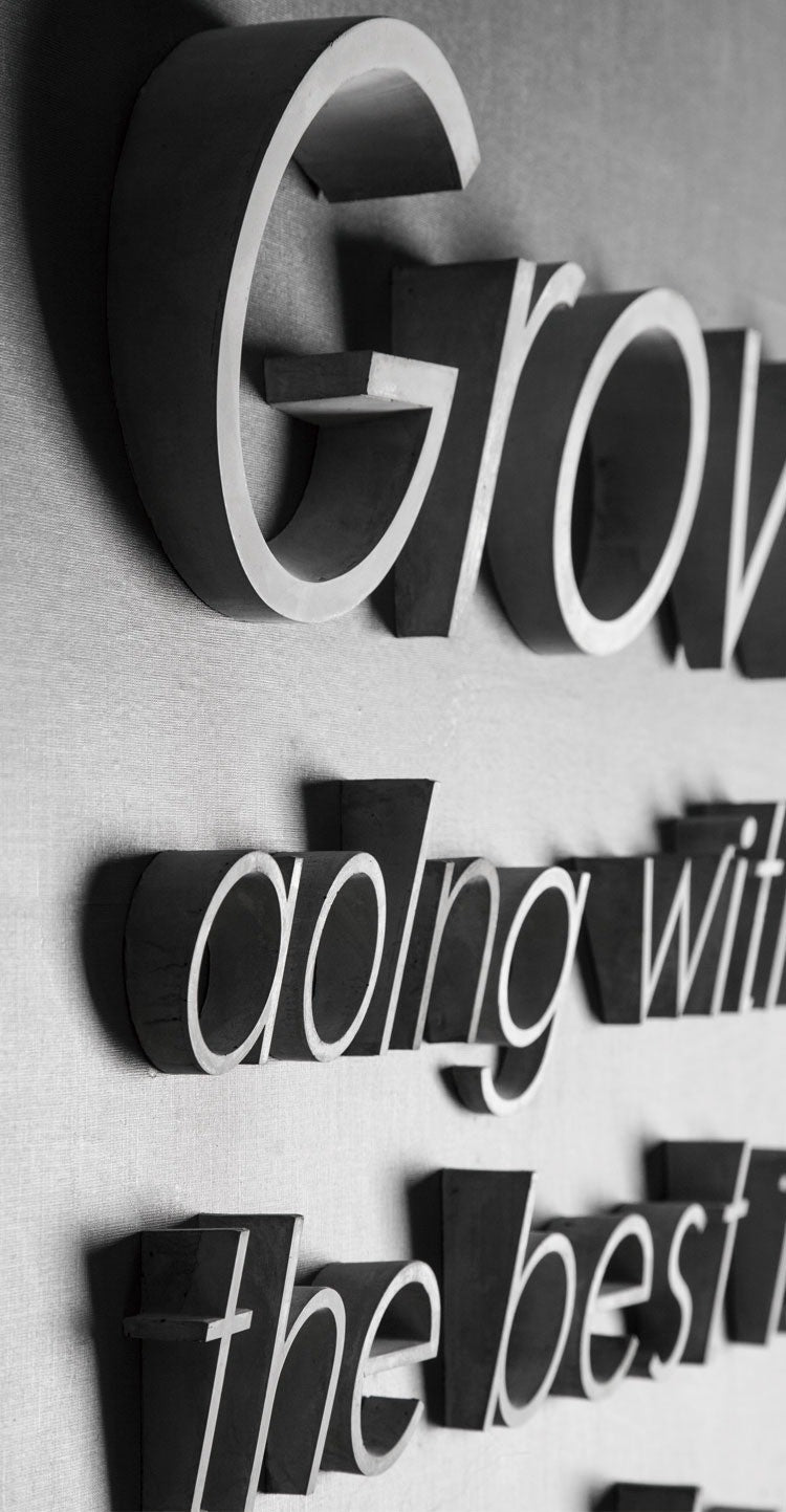 Frosted Stone Signage｜Plexiglass - Industrial Chic